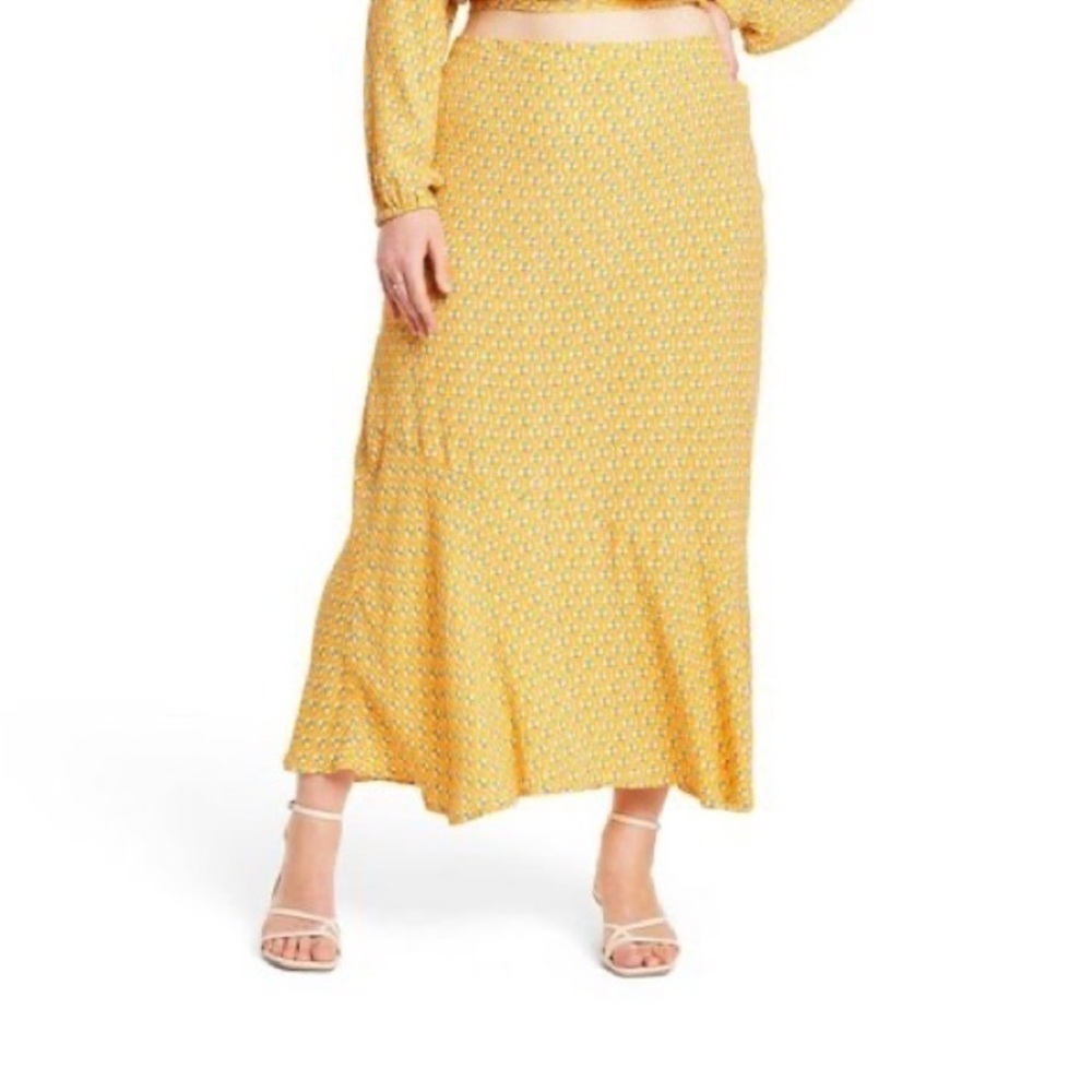 Rhode X Target Dainty Lotus Print Midi Skirt NEW!